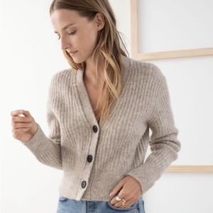 & Other Stories Wool Cropped Cardigan XS